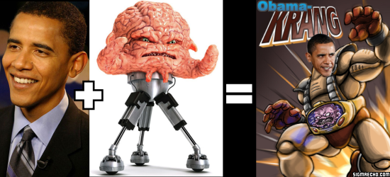 Obama + Krang = Obama-Krang
